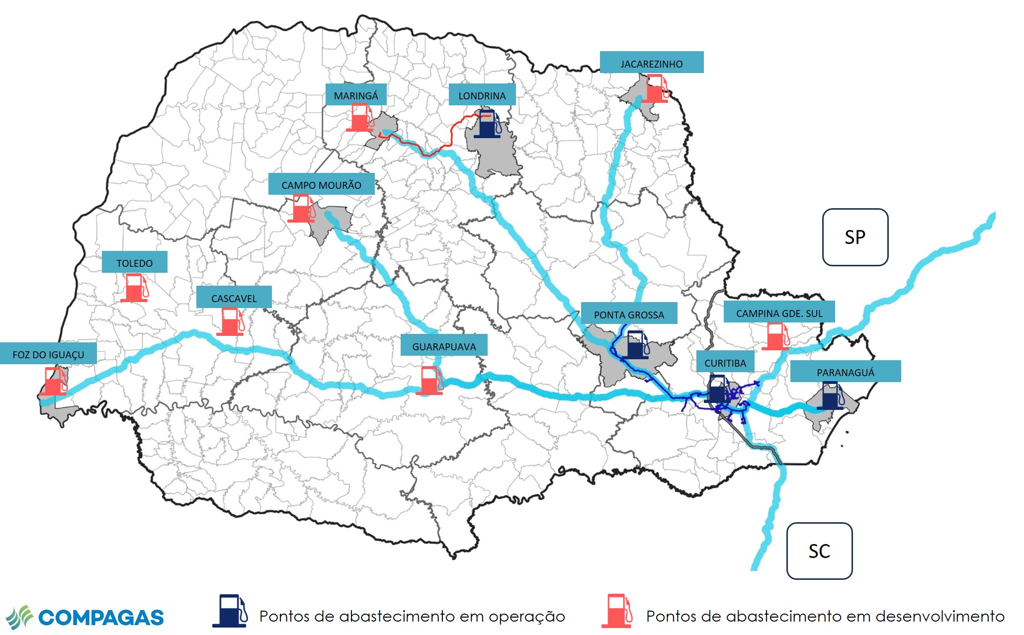 Corredor Sustentável do Paraná conta com mais um posto para abastecimento com GNV